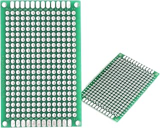 Lantee 100 Pcs Double Sided Protoboard Prototyping PCB Prototype Universal Printed Circuit Board Kit 4cm x 6cm for DIY