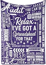 Accountant Gifts, Accountant Accounting Blanket for Accounting, Women, Auditor, Coworkers, Purple Throw Blanket 50x65 Inche - Be Audit You Can Be
