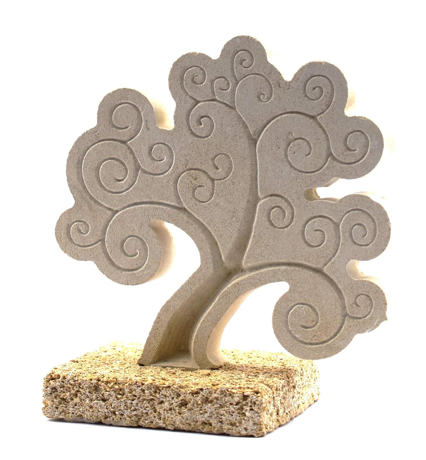 Orologio Da Parete In Pietra Leccese - Artigianato Salentino, Bomboniera Elegante 19x19cm - Foto 4