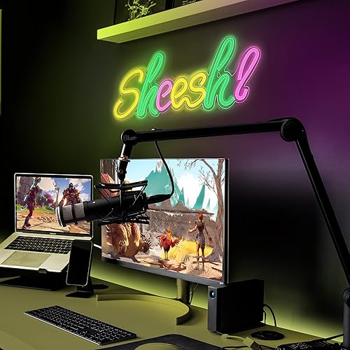 Vista 44 de Lumoonosity Bussin - Letrero de neón – Meme Bussin luces de neón LED para jugadores/transmisores/influencers – Letreros LED verdes de moda