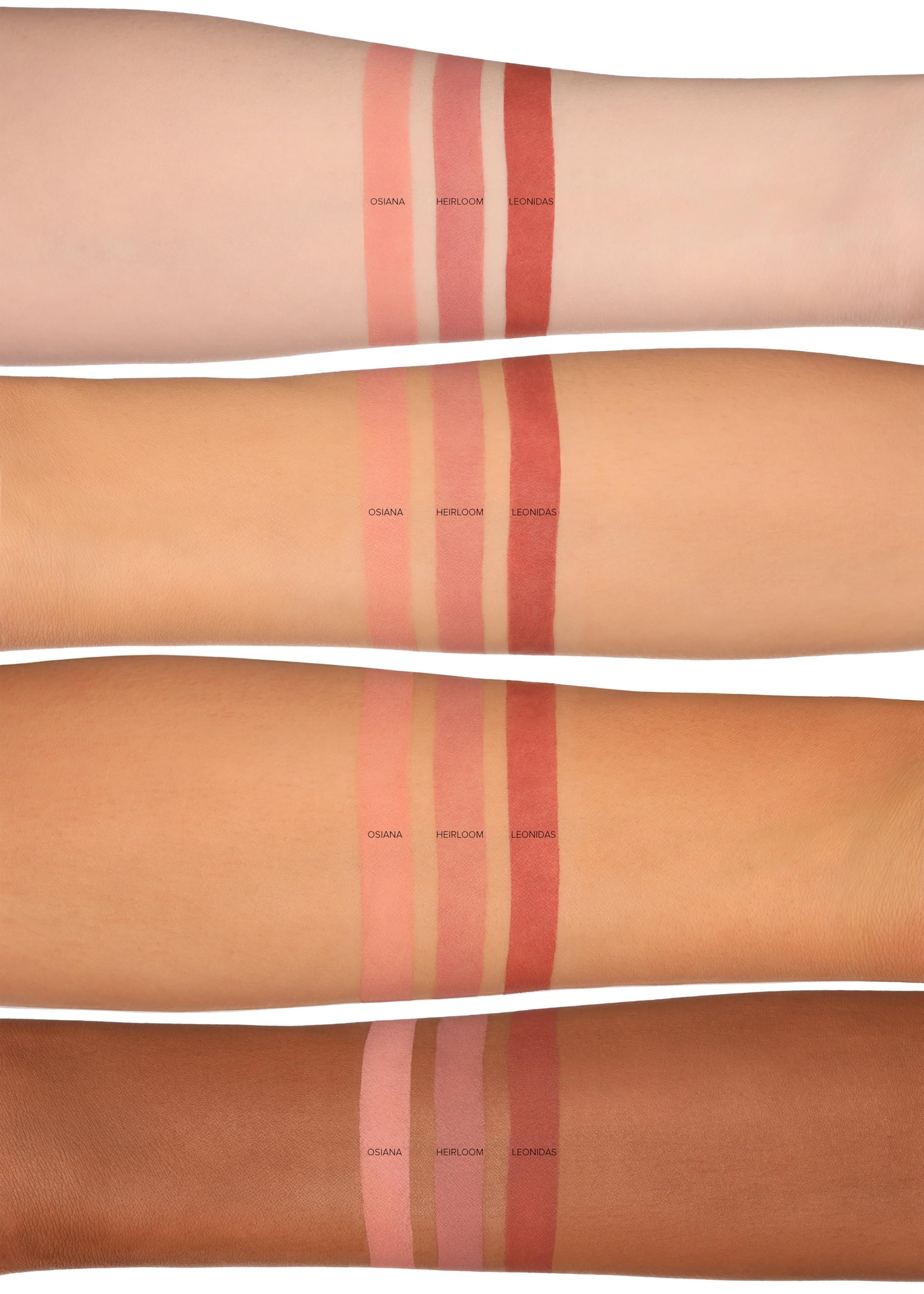 Whats Up Beauty - 3 Rosehippity Matte Liquid Blushes (Osiana, Heirloom, Leonidas) Clean Cruelty Free Vegan Skin-Loving Ingredients Cheek Makeup