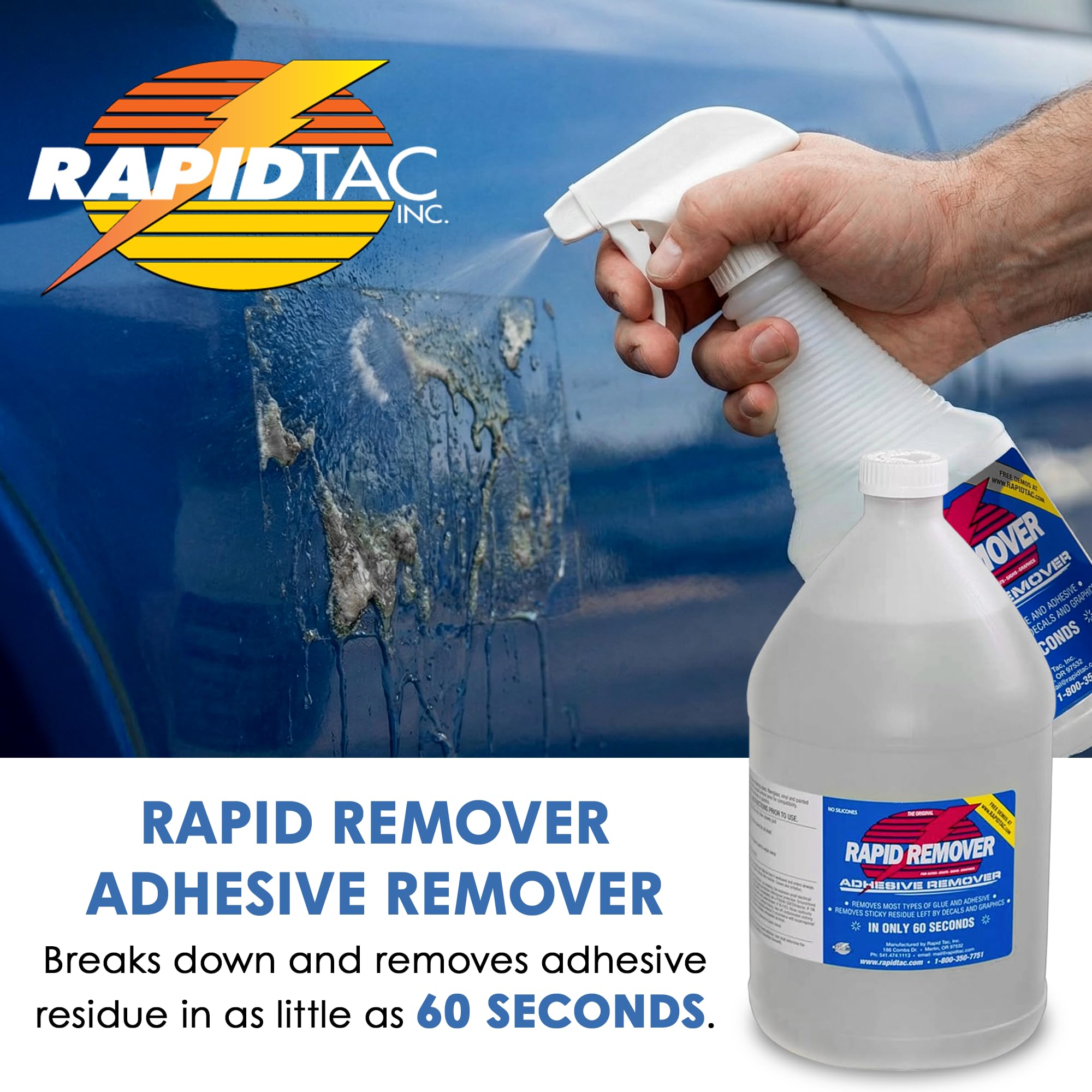 Rapid Remover Adhesive Remover 128 oz 1 Gallon Removes Most Adhesives in 30 60 Seconds Safe Water-Soluble Formula — view 2