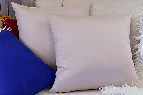 Miniatura 7 de Funda decorativa de almohada MoonRest, de micro gamuza, 2 unidades, cubierta para cojín de gamuza sintética, (juego de 2 unidades)