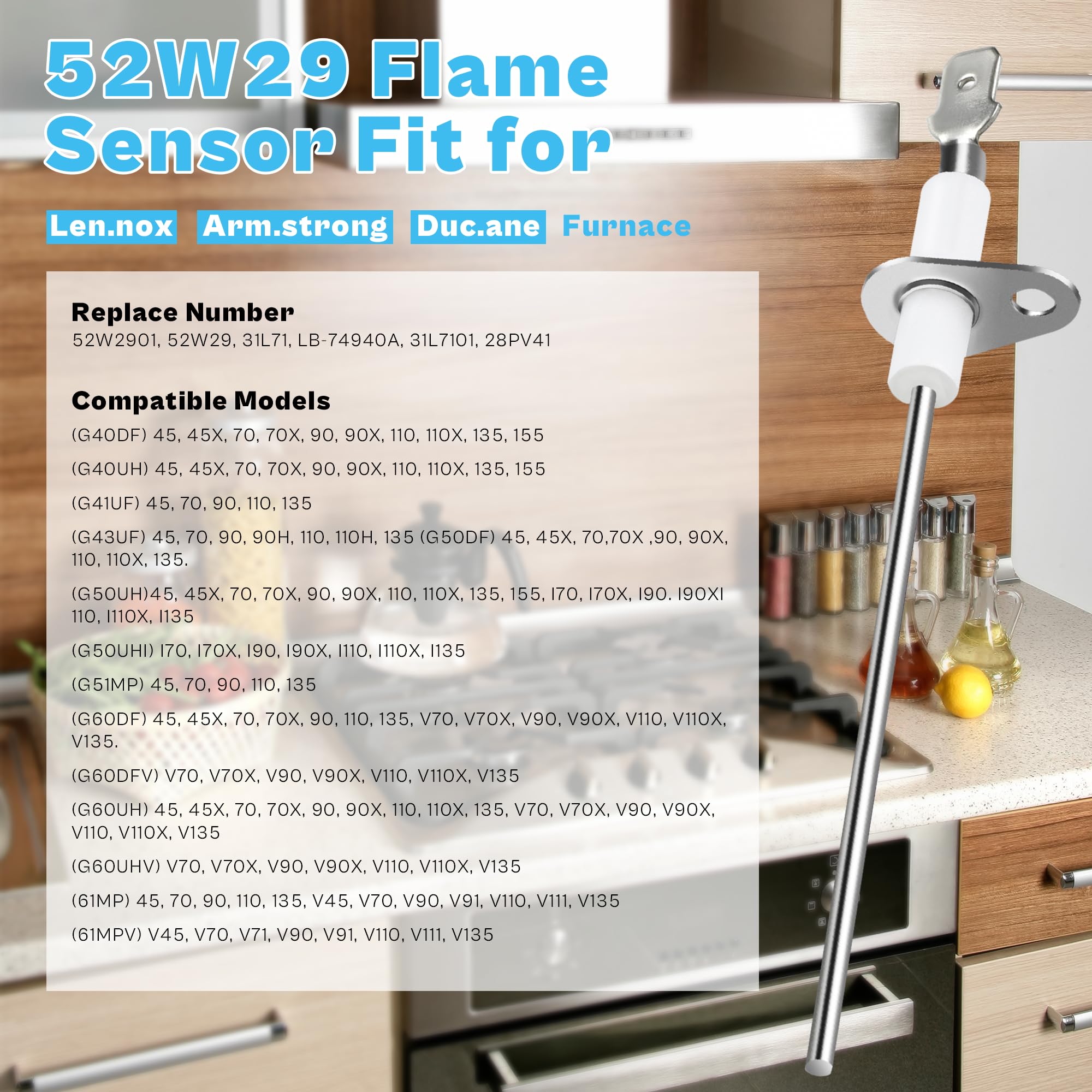 Amazon.com: 52W29 Flame Sensor for Lennox,Ducane,Armstrong