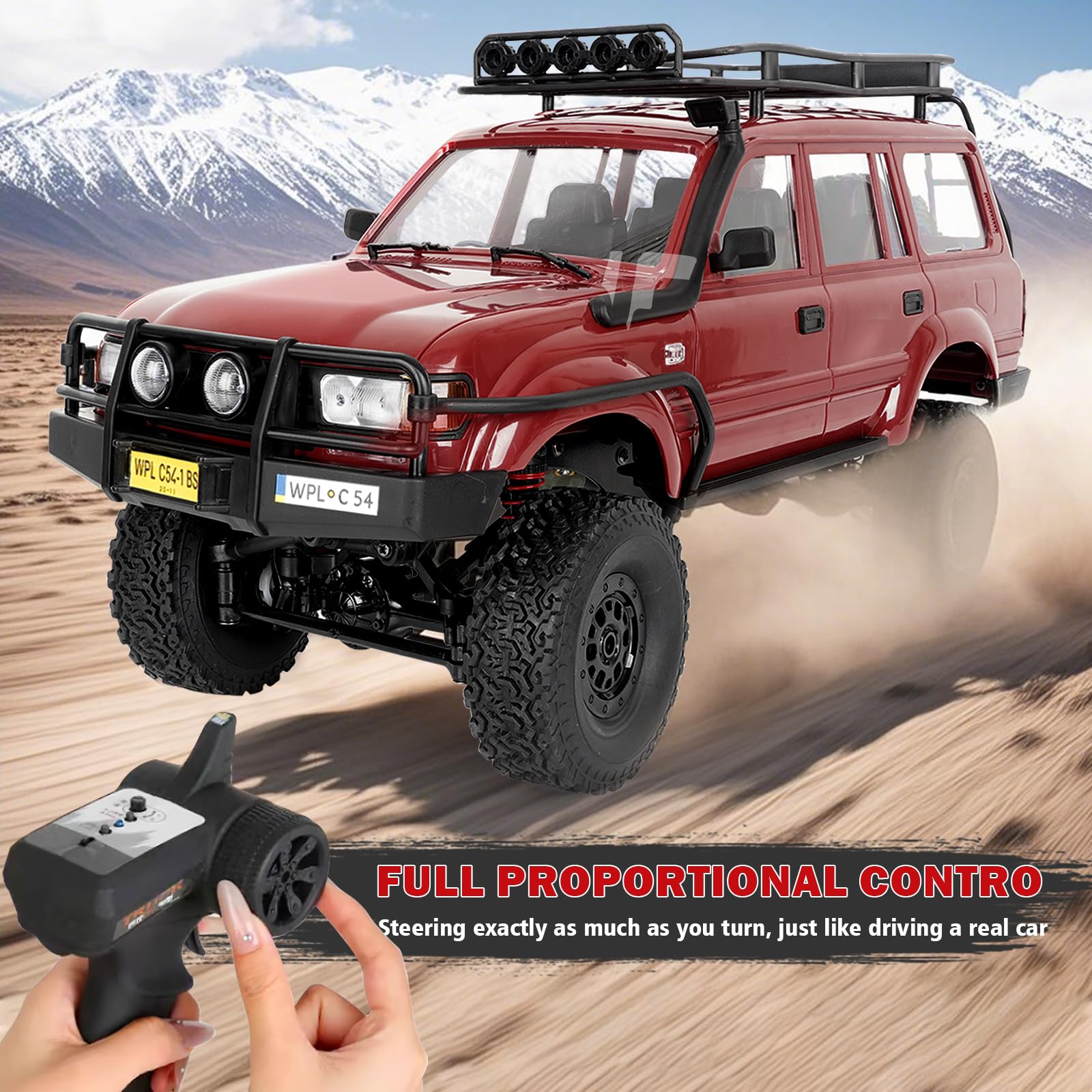 Amazon.com: ARRIS WPL C54-1 LC80 1/16 RC Rock Crawler 4WD RTR