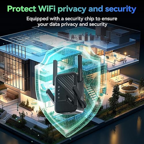 Miniatura 5 de Amplificador de señal WiFi 2026, extensor de Internet que cubre hasta 13389 pies cuadrados para el hogar, repetidor WiFi de largo alcance con puerto