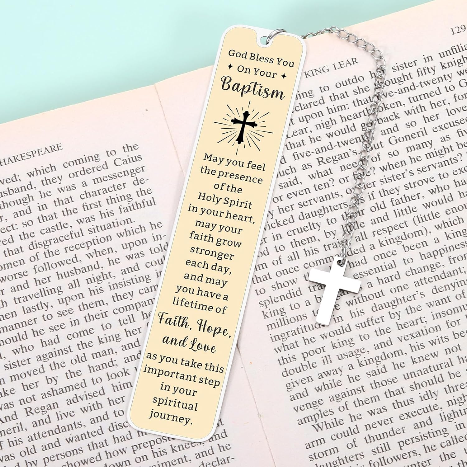 Adult Baptism Gifts for Women Men, Catholic Baptism Gifts for Teen Girls Boys, Cross Baptism Bookmark, First Communion Gift for Teens, Christening Confirmation Gift for Kids, Easter Basket Stuffers - Image 6