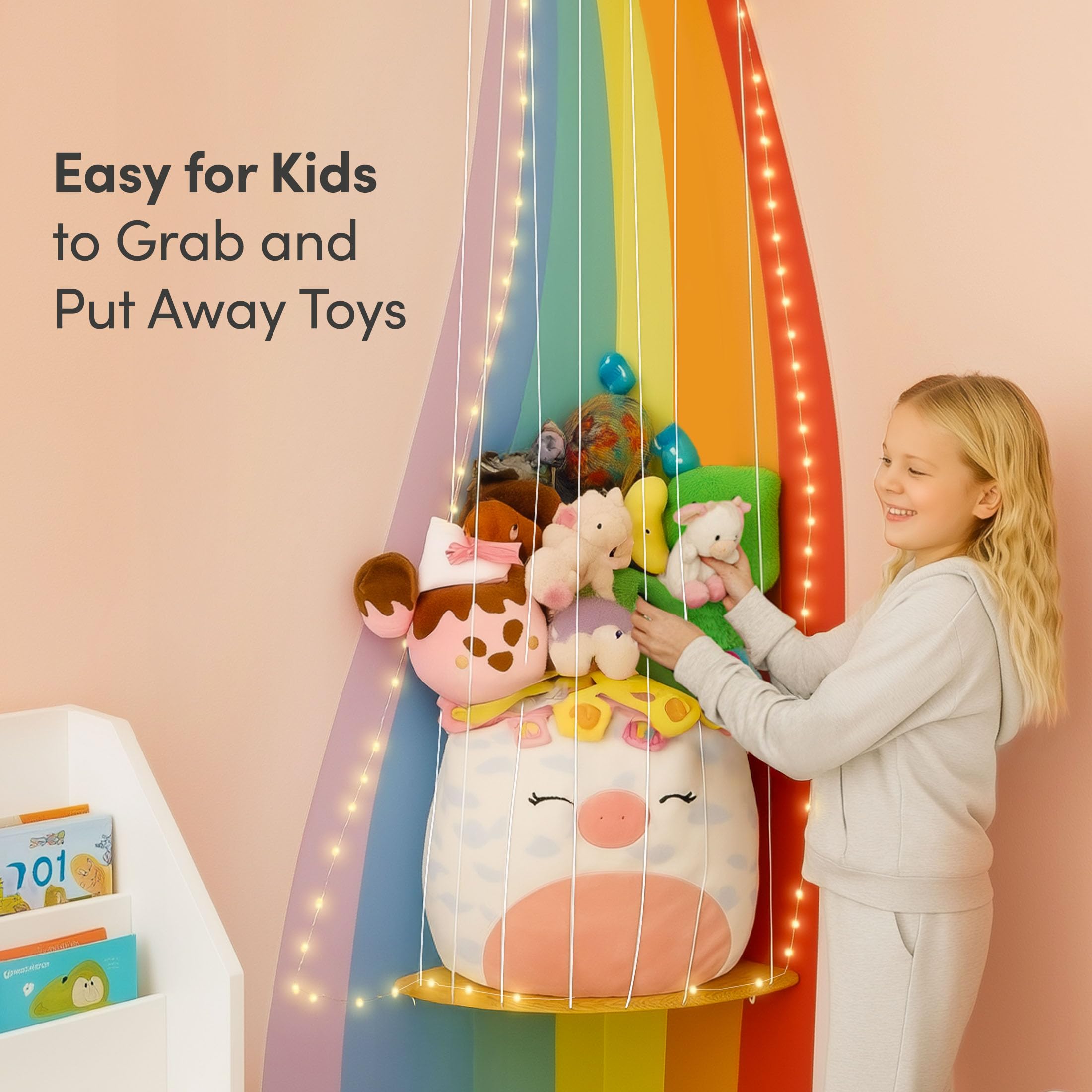 Amazon.com : PUTSKA Corner Stuffed Animal Storage, Wall Mounted