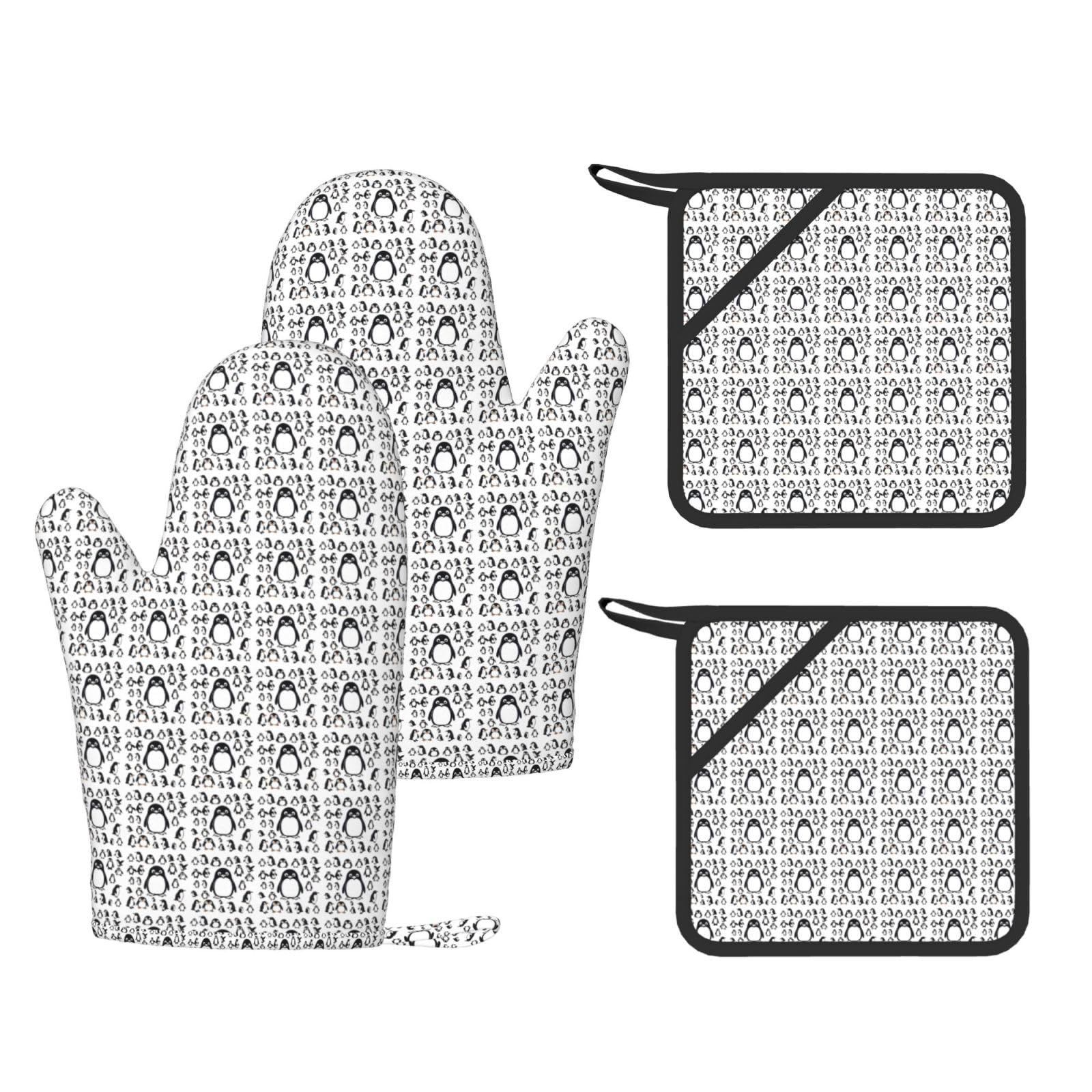 Gants résistants à la chaleur pingouin pour cuisiner sans peur