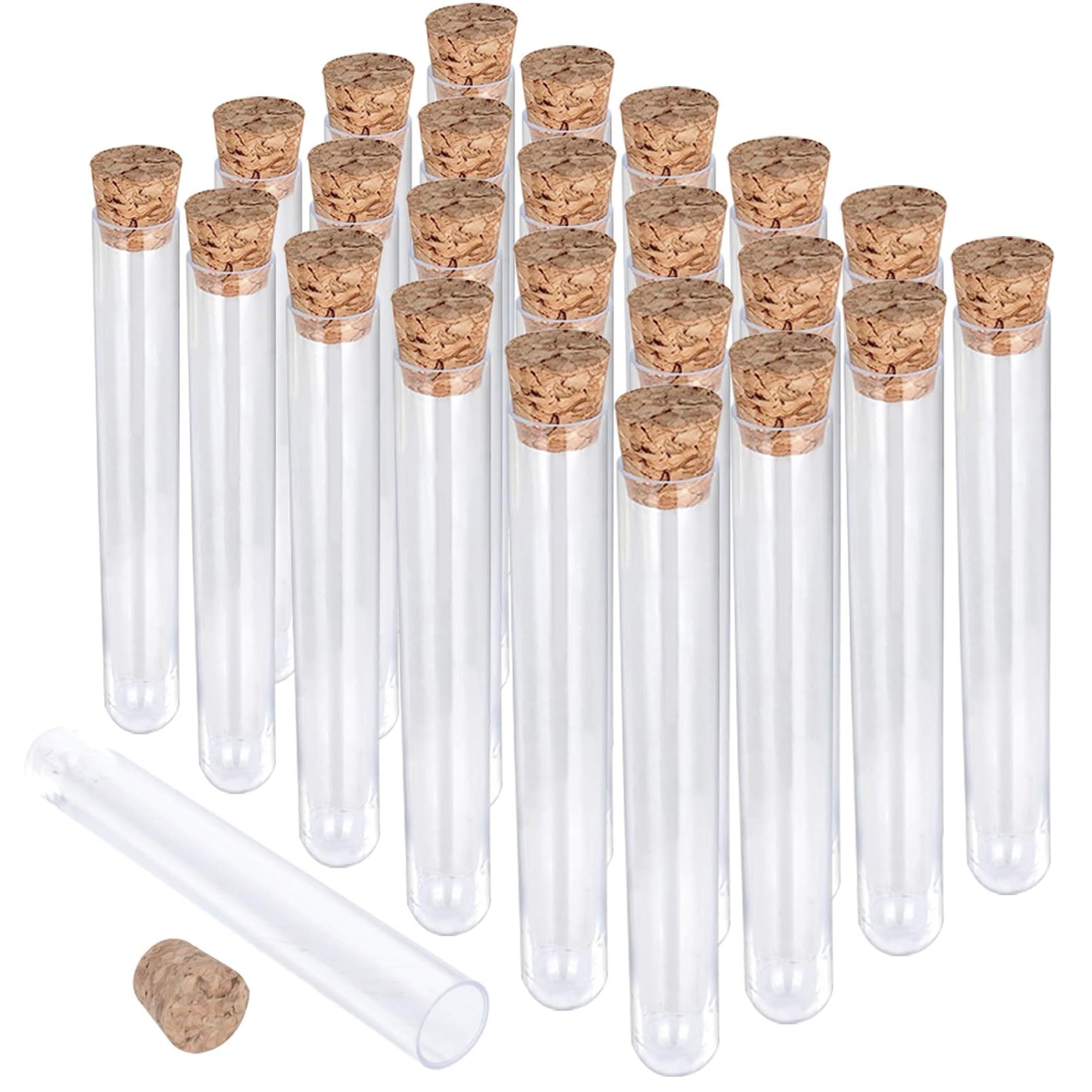 Buy 25PCS Plastic Test Tubes with Lids 10ml Clear Plastic Tubes with