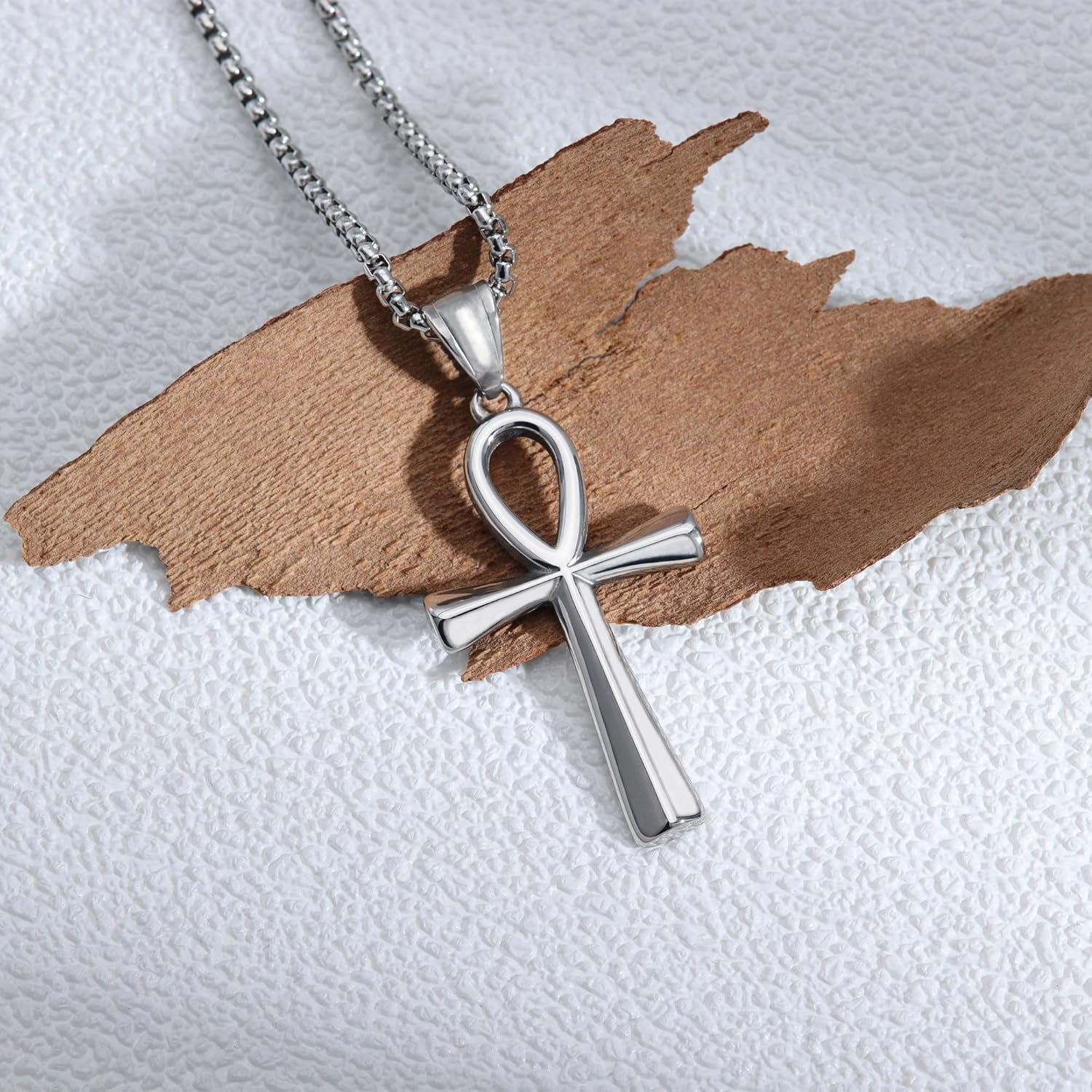 Cross Necklace for Men Silver Cross Chain Stainless Steel Pendant for Women Goth Necklace Gothic Christian Jewelry - Image 5