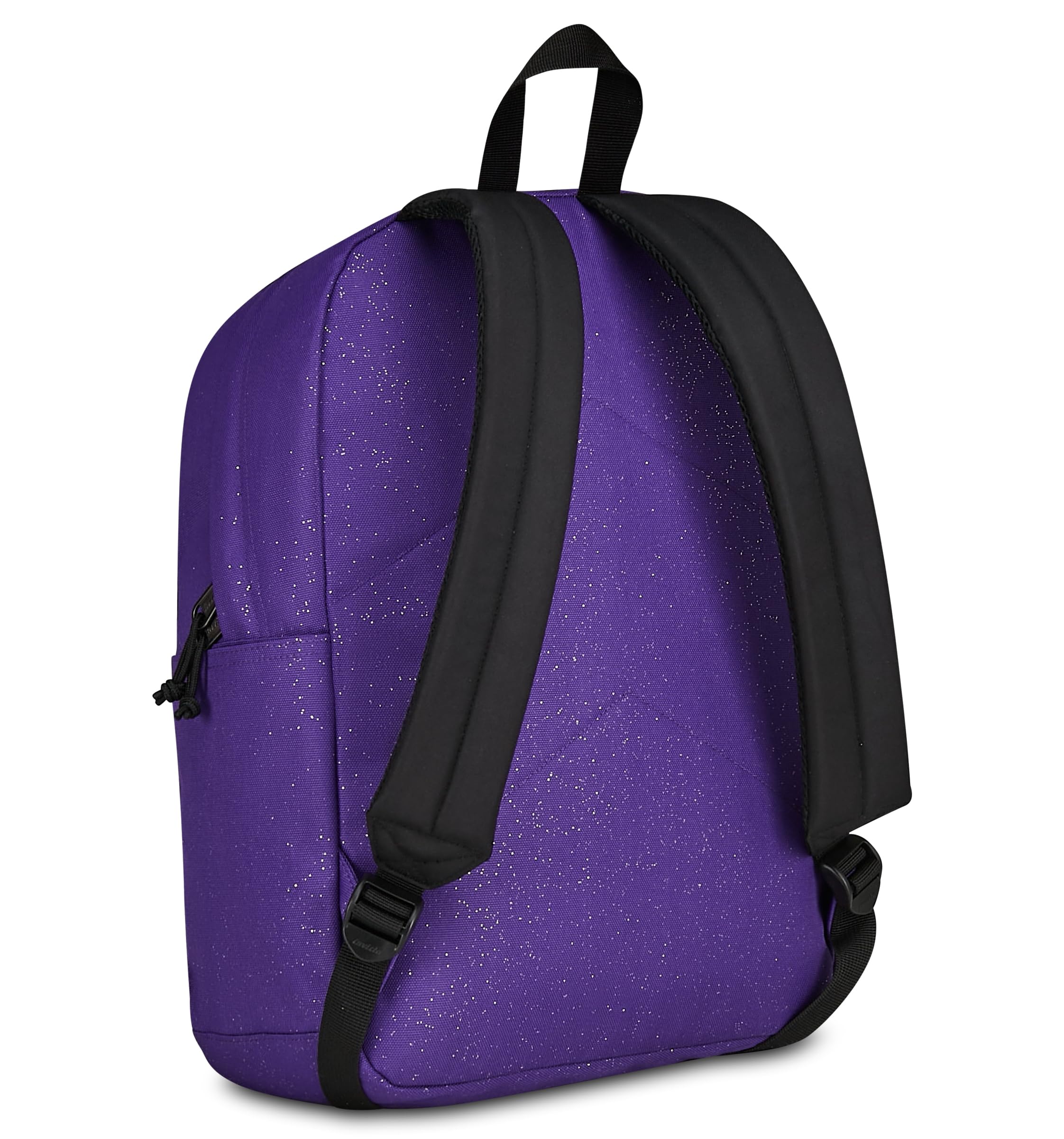 Invicta Zaino Scuola Carlson Shine, Viola, 24 L, Effetto brillantini, Monoscomparto, Tasca interna con zip, Scomparto porta pc ablet, Tasca laterale portaborraccia, Scuola media e superiore, Ragazza