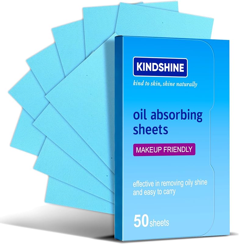 Papel antibrilho facial KINESHINE azul, 50 unidades