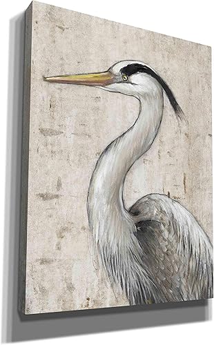 Miniatura 2 de Epic Graffiti 'Garza gris II' por Tim O'Toole, arte de pared en lienzo, 12 x 16 pulgadas