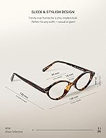 Vista 4 de TIJN Olisa Blue Light Blocking Glasses for Women Men,Oval Glasses Frame Bluelight Glasses for GamingComputerScreen