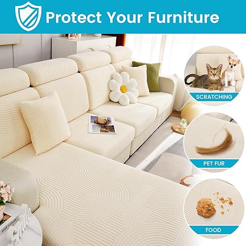 Miniatura 5 de Funda mágica universal resistente al desgaste, fundas de cojín elásticas de repuesto para sofá, fundas de sofá antideslizantes en forma de L, funda