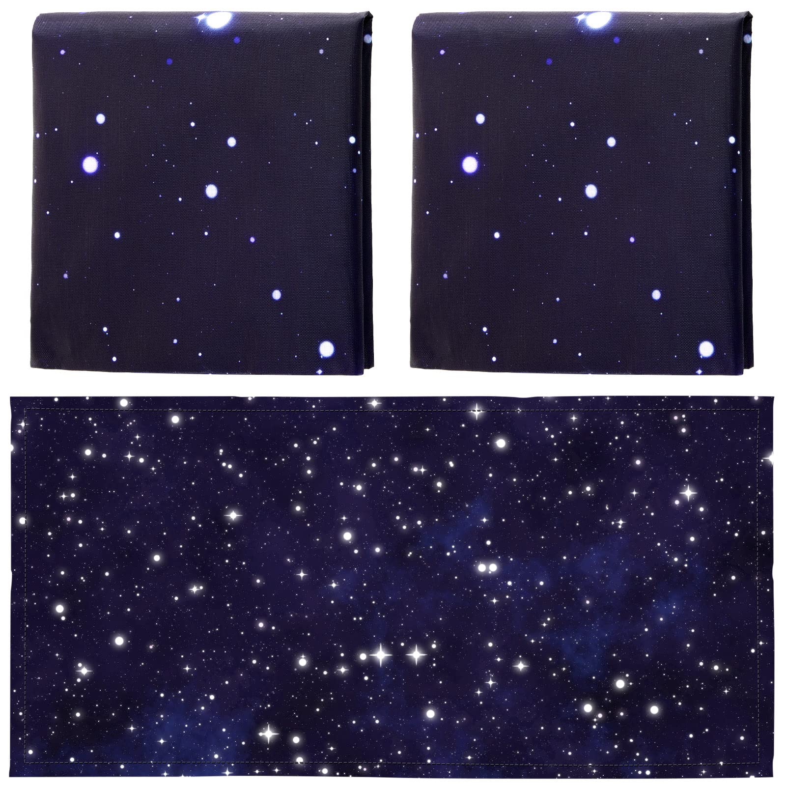 Hortsun Pack of 2 Fluorescent Light Covers 4 x 2 Feet Magnetic Ceiling Light Cover Room Supplies for Home Office(Star Sky)