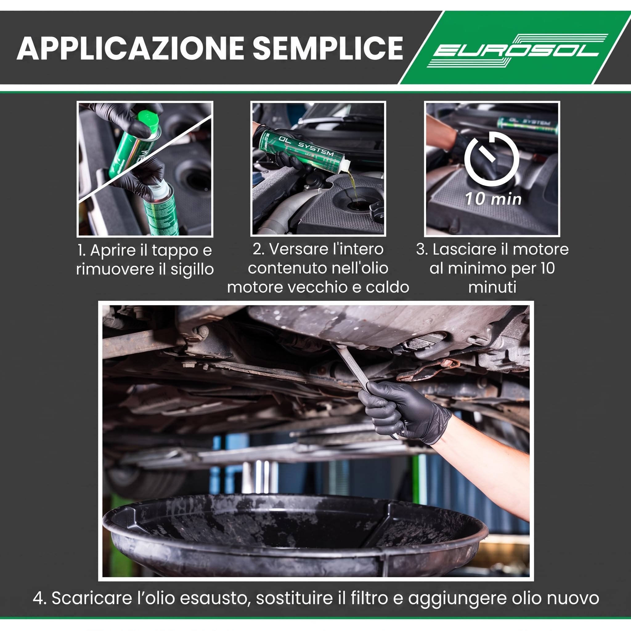 Pulitore Interno Motore Prima del Cambio Olio 3 x 400 ml | Lavaggio Circuito Olio | Rimuove morchie e depositi | Made in Germany