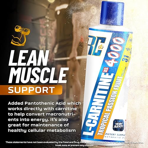 Miniatura 5 de Ronnie Coleman Signature Series L Carnitine XS 4000 Líquido, sin estimulantes, sin azúcar, cero carbohidratos, soporte de fuerza muscular magra para