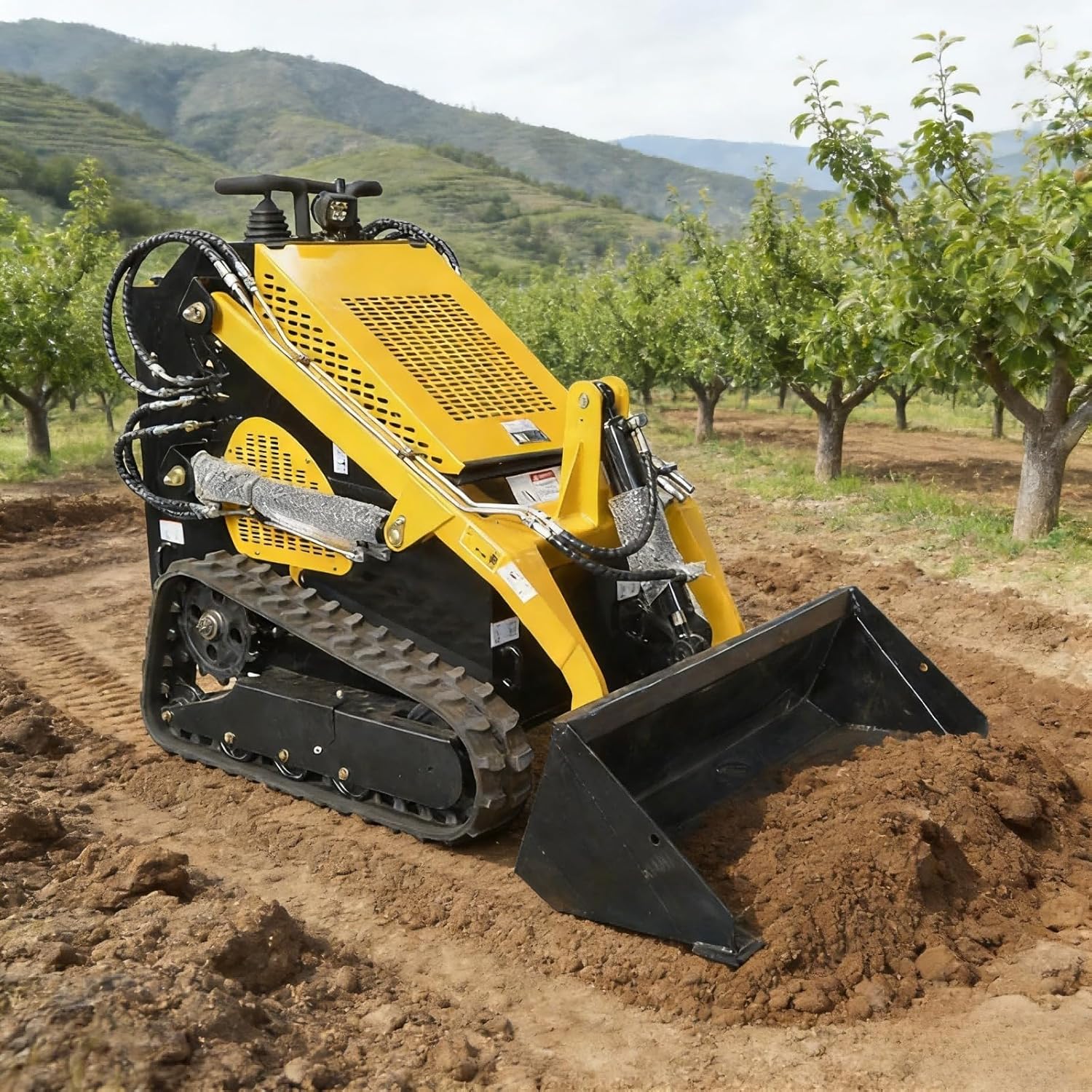 Mini Track Loader Skid Steer Compact Utility Equipment Built for Construction Operations Landscaping Management Material Transport and Job Site Efficiency