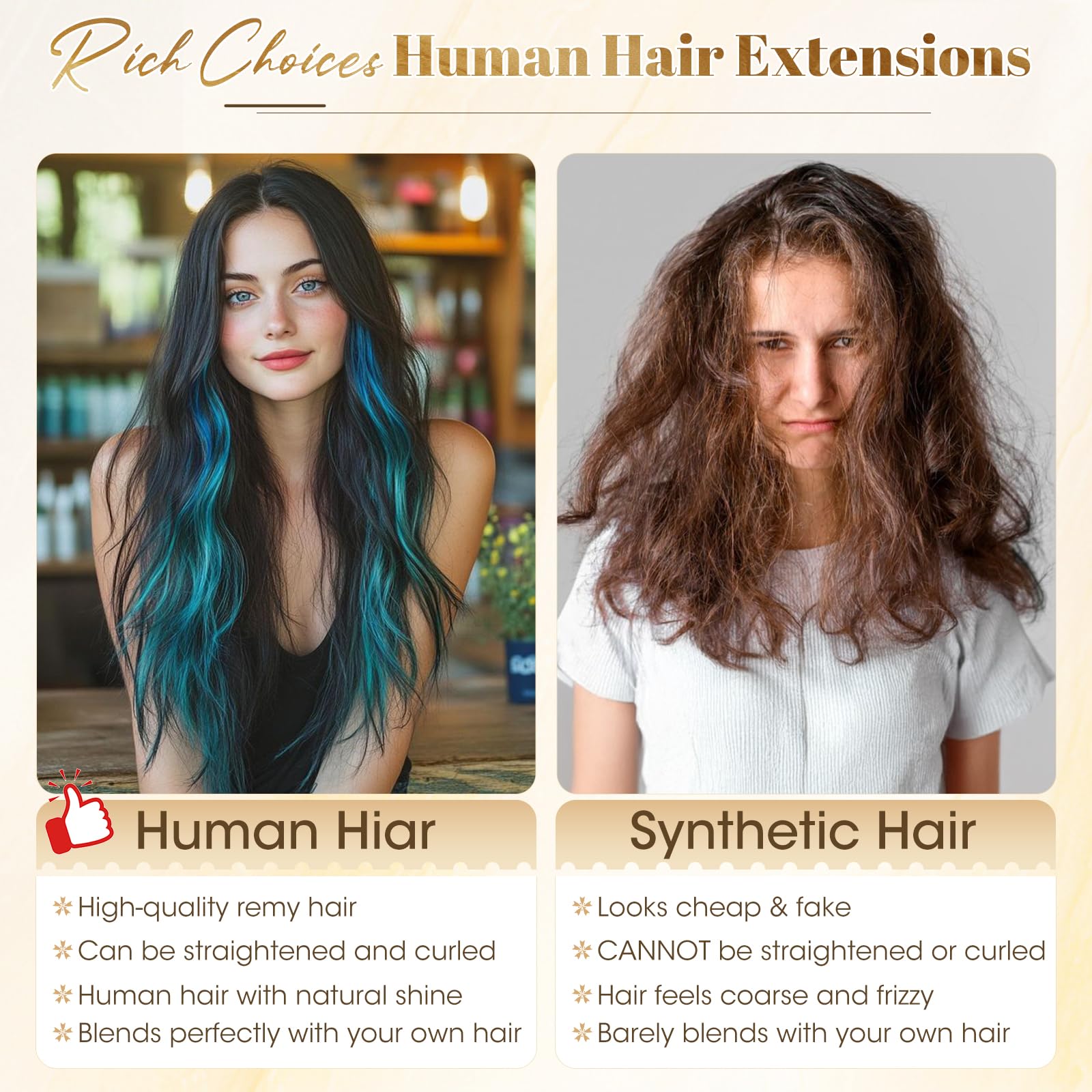 Rich Choices Clip in Hair Extensions Real Human Hair Purple Hair Extensions Straight Remy Hair 6Pcs Clip in Highlight - Image 4