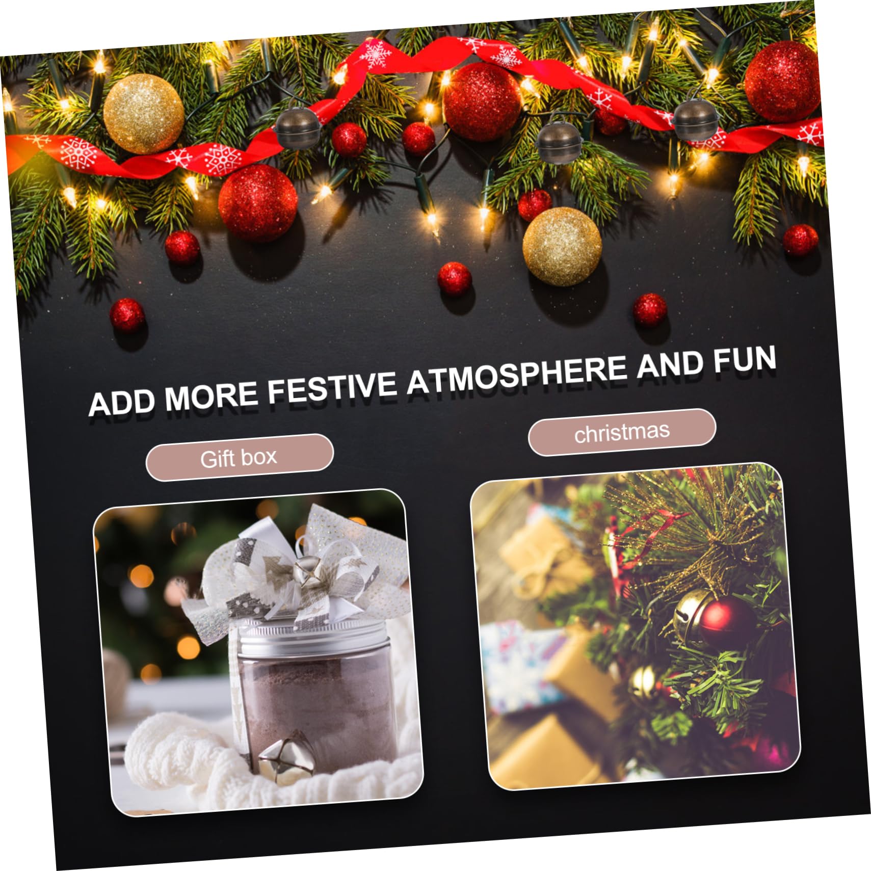Amosfun 420 Pezzi campane di natale decorazioni natalizie da appendere con campanella bomboniere per feste pendenti natalizi ciondolo natalizio arredamento mini campanelli ferro da stiro