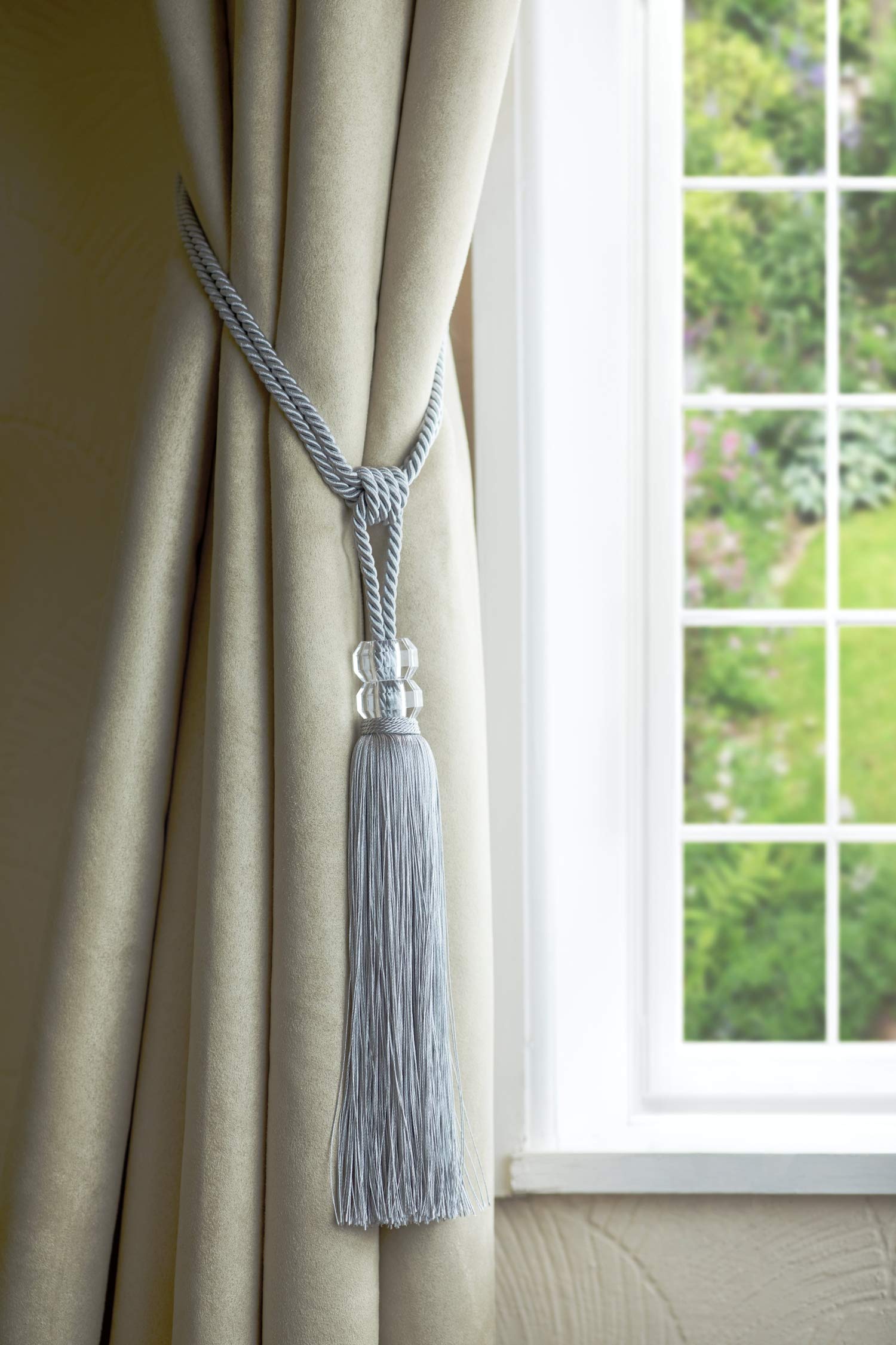 Emma Barclay Orla Tieback in Silver - 60cm total length