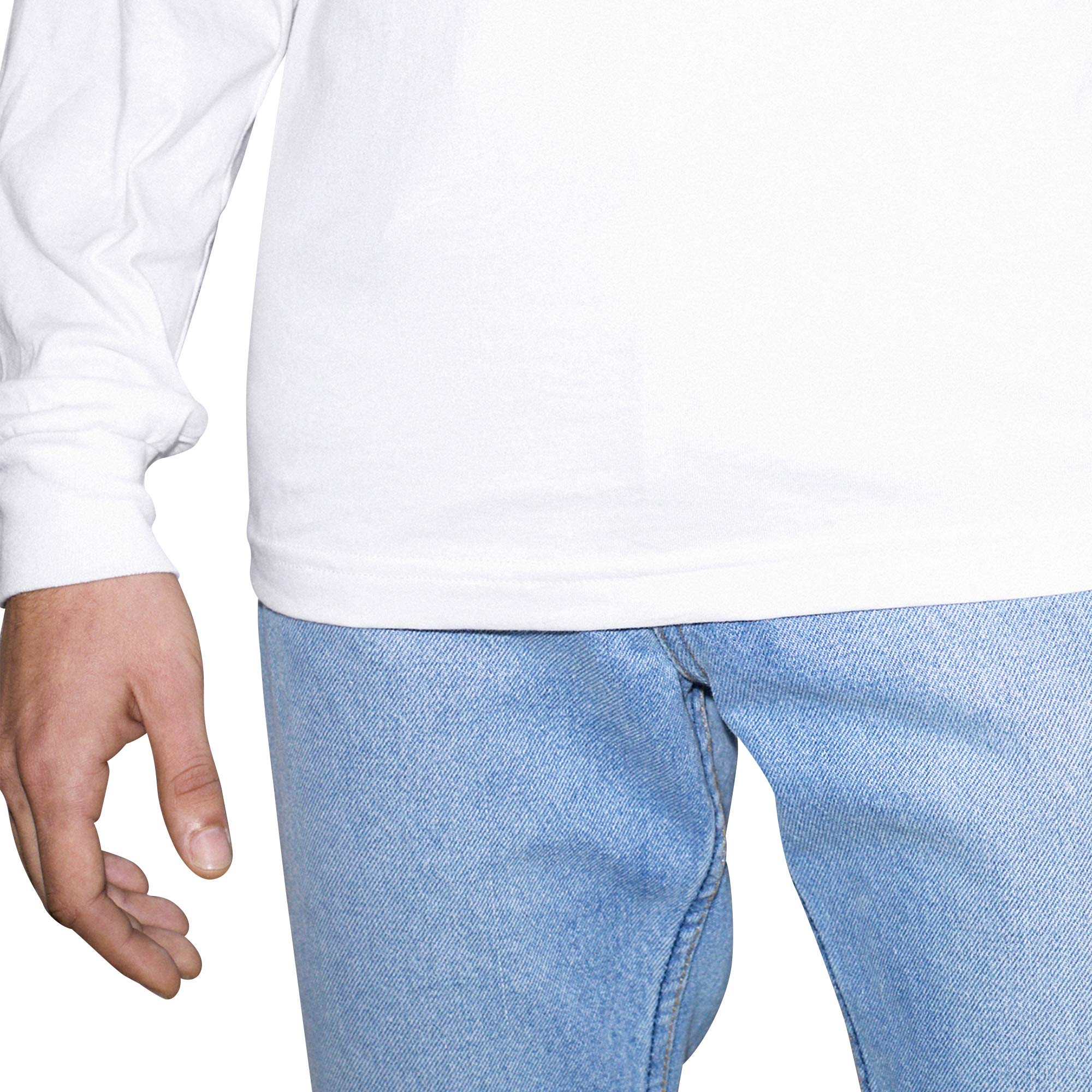 American Apparel Organic Fine Jersey Crewneck Long Sleeve T-Shirt T-Shirt Mixte