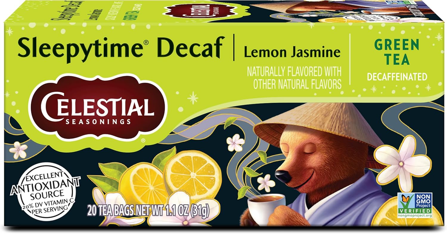 ey Lemon Ginseng Green Tea, Caffeinated, 20 Tea
