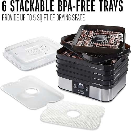 Miniatura 3 de Weston 75-0401-W - Deshidratador digital (6 bandejas), color plateado