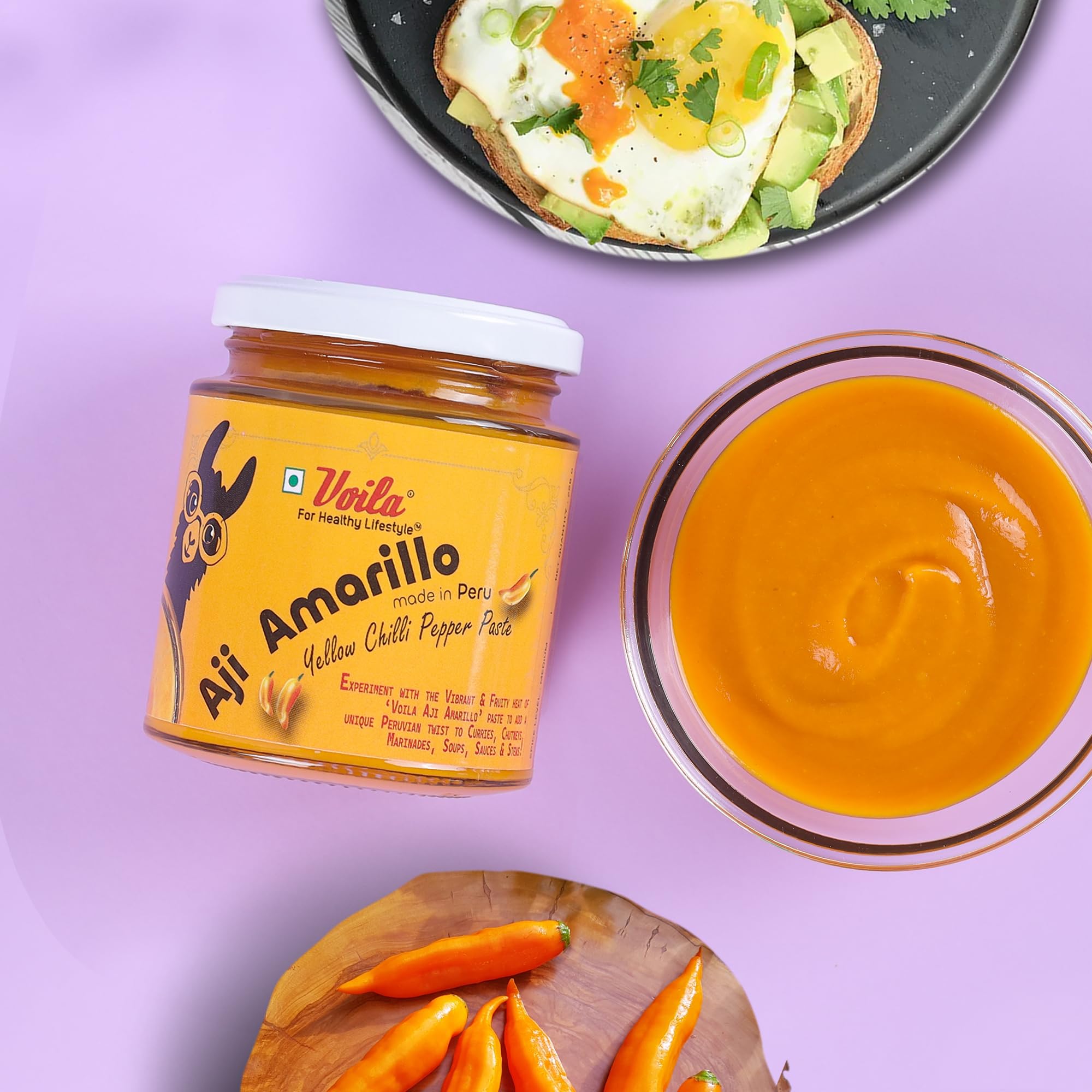 Voila Aji Amarillo Yellow Peruvian Pepper Paste 228g | Authentic Yellow Chili Paste | Traditional Ají Amarillo Sauce Base for Huancaína, Lomo Saltado, Ceviche, and More