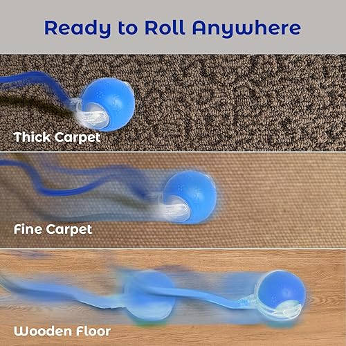 Miniatura 5 de Pelota de juguete electrónica automática para gatos y perros, juguete inteligente para mascotas con luces LED, sensor de movimiento y sonido de