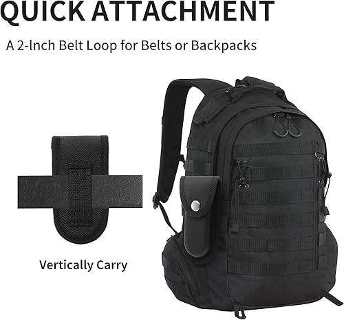 Miniatura 5 de Funda de nailon para cuchillos de bolsillo, bolsa multiherramienta de 4 pulgadas, funda plegable para cinturón de cuchillo con cierre a presión y