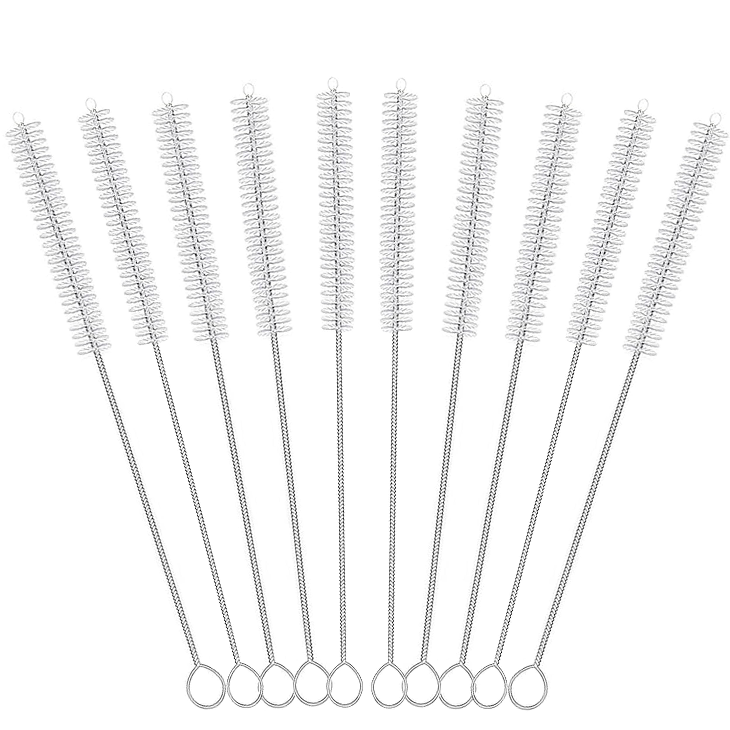 CIDYAUST Straw Cleaner Brush Extra Long 12 Inch, Pipe Cleaner Brush Extra Long for Reusable Pipe, Straw Brush Extra Long for Baby Bottles, Water Bottles, Sippy Cups and Hummingbird Feeders(10-Pack).