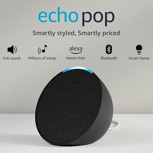 Amazon Echo Pop Smart Speaker Black