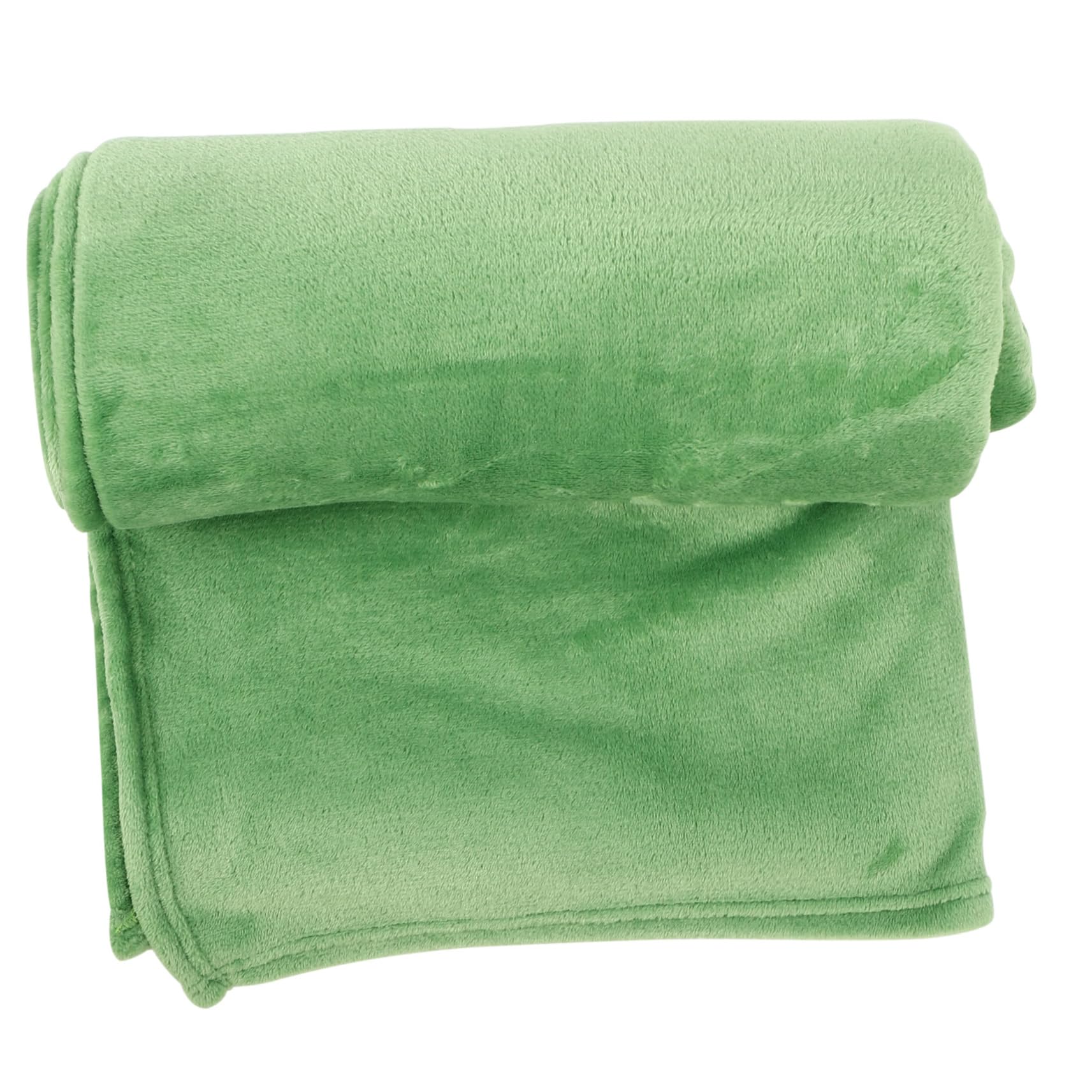 SOLUSTRE Polar Fleece Decke in Grün, Leichte Kuscheldecke aus Polyester