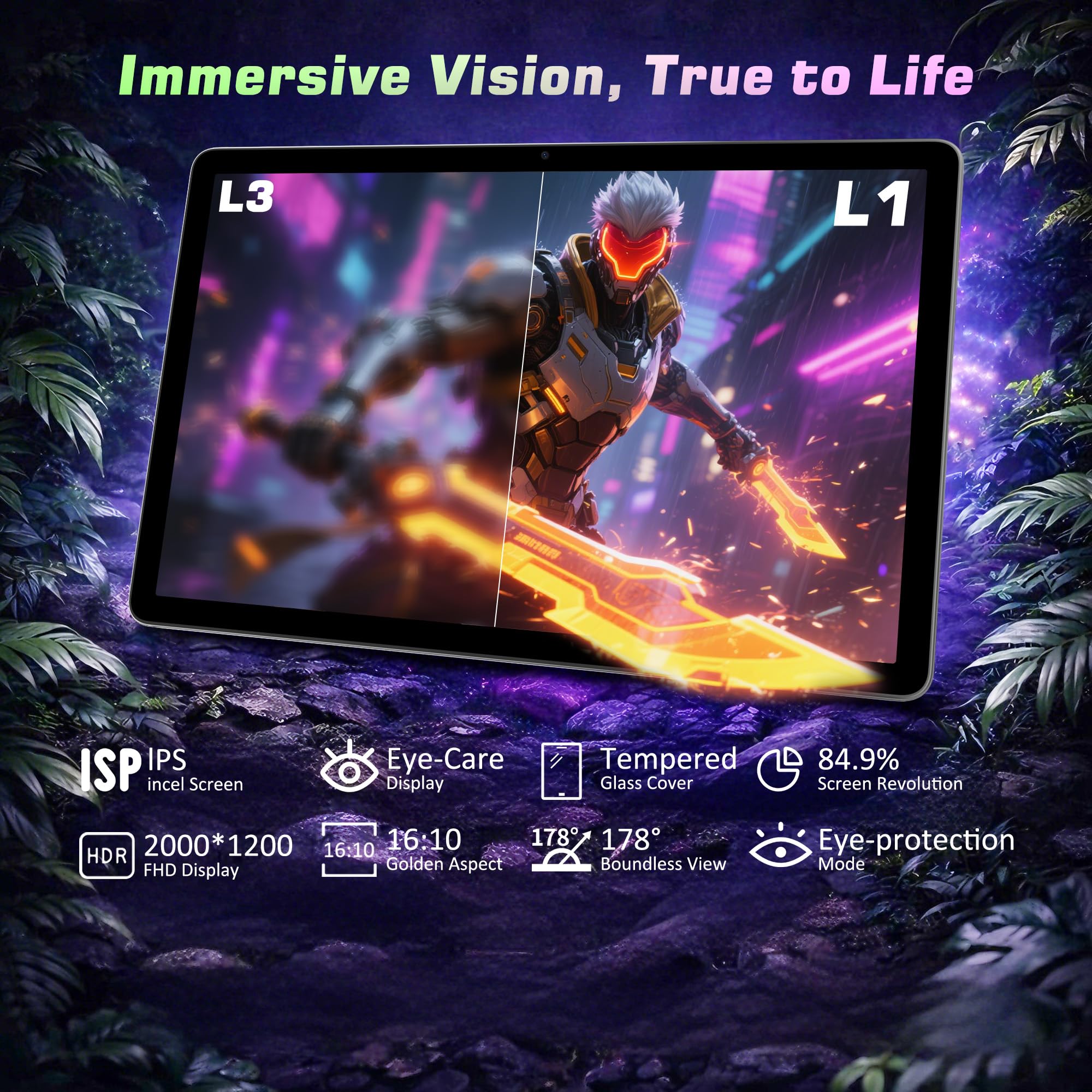 Tablet da 11 pollici, Android 16, Octa-Core, 36 GB RAM + 512 GB ROM, compatibile con SIM 4G e 5G WiFi, grande batteria da 8000 mAh per studio, ufficio, intrattenimento