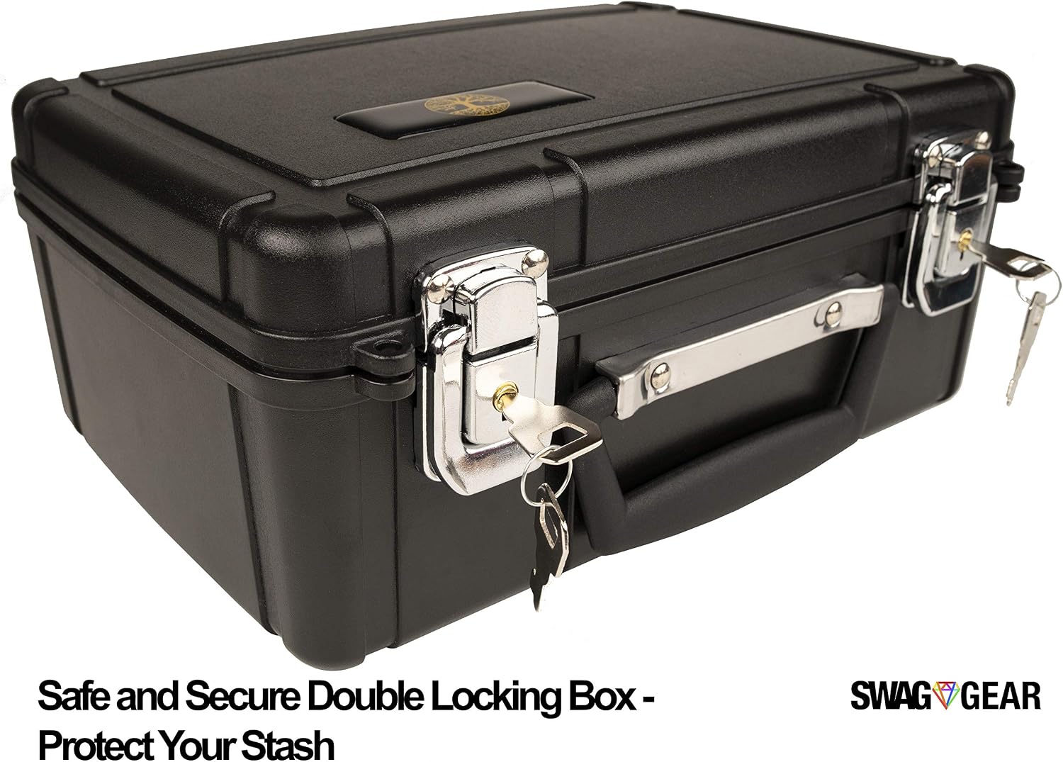 Stash Box Combo with Key Lock - Tree of Life Stash Box Combo Locking Stash Box Smell Proof Stash Box Large Stash Box Combo with Stash Jar (Tree of Life)