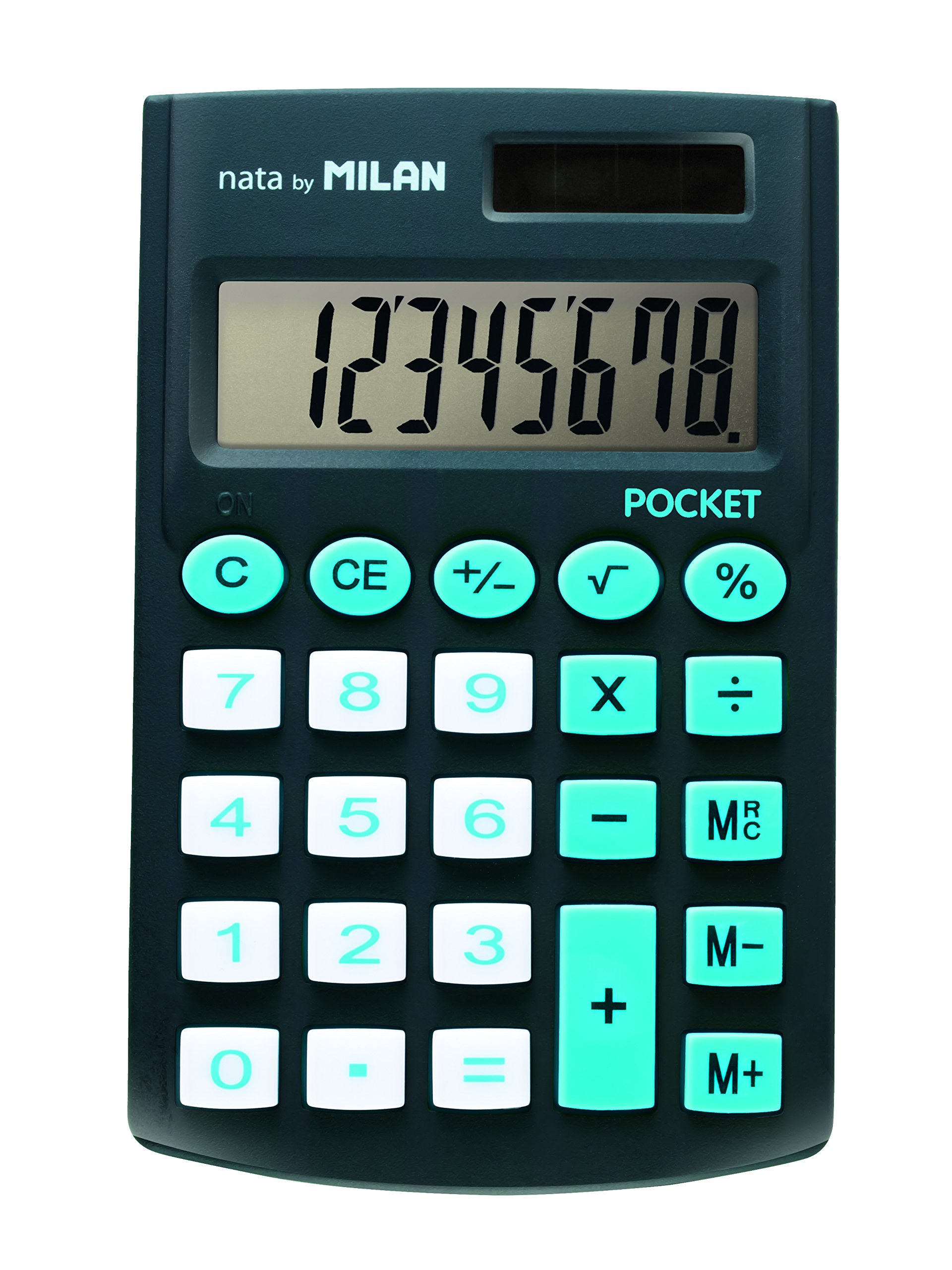 Milan 159912 - Pack de 12 calculadoras, 8 dígitos, multicolor