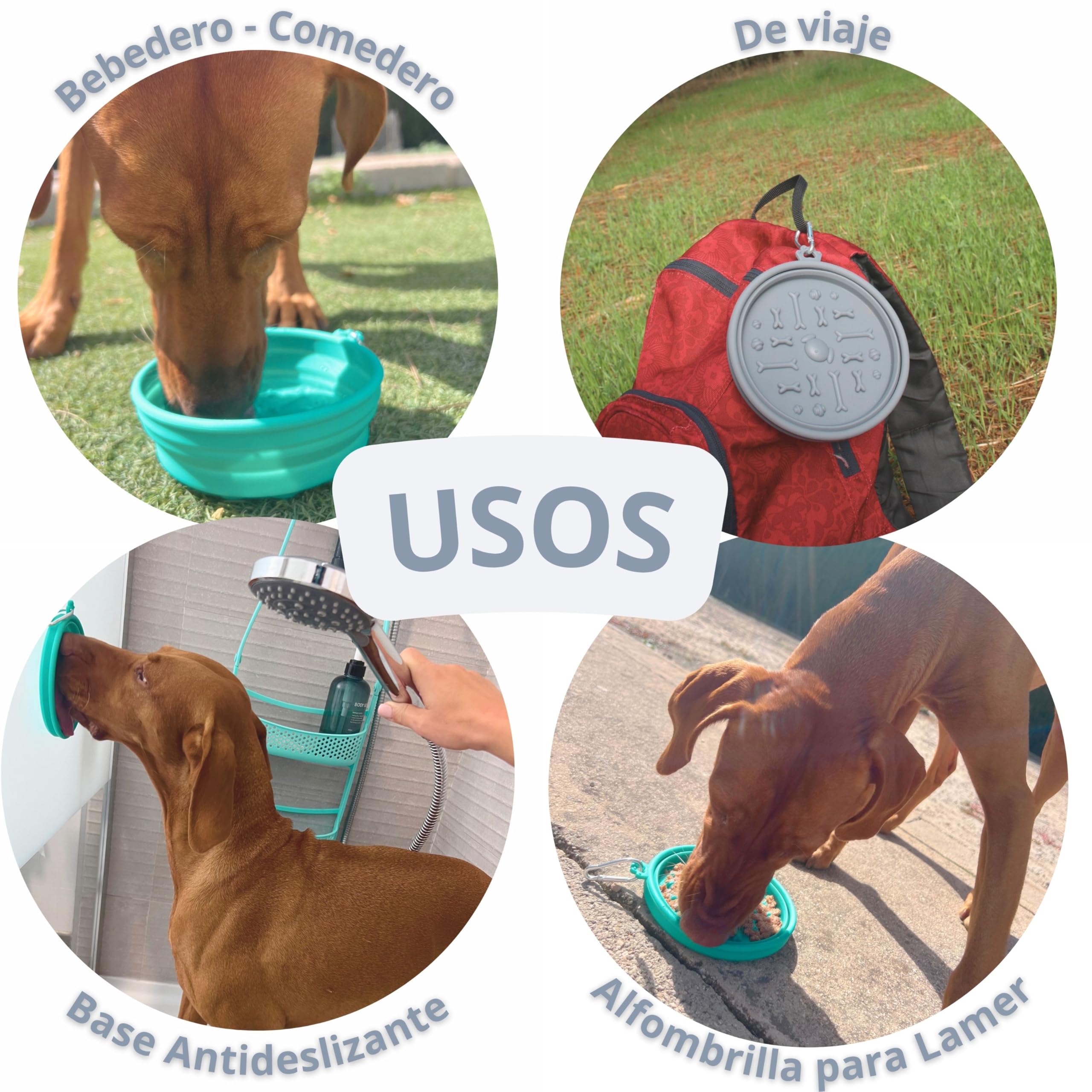 KPET™ LamiBowl Portable Dog Drinker, Dog Feeder Mat, Foldable Dog Feeder, Non-Slip Base - Image 3