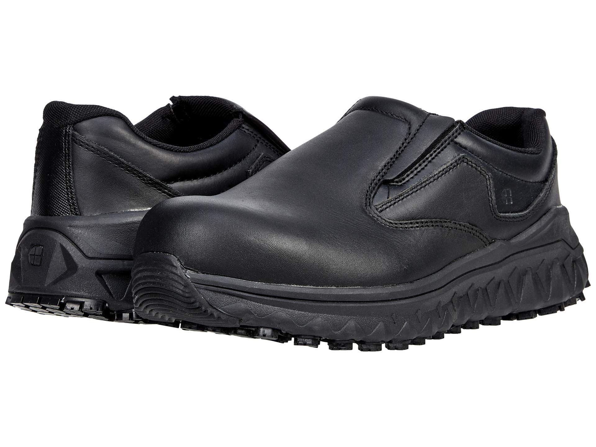 Shoes for Crews Bridgetown, Men's, Women's, Unisex Aluminum Toe (at) Slip On Work Shoes, Slip Resistant, Black, Size 9