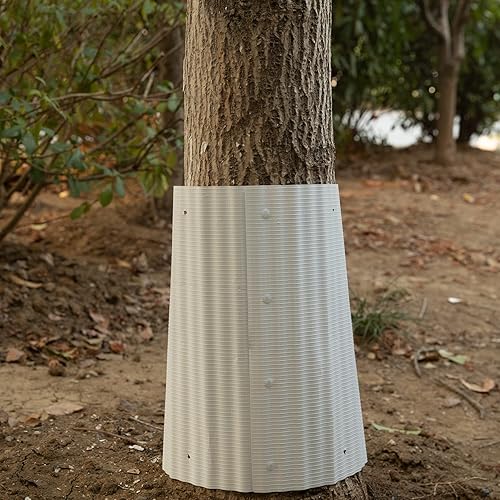 Miniatura 6 de Tlswshsy 4 protectores de árboles expandibles, protector flexible de corteza de árbol, tubos protectores de tronco de árbol para proteger plantas de