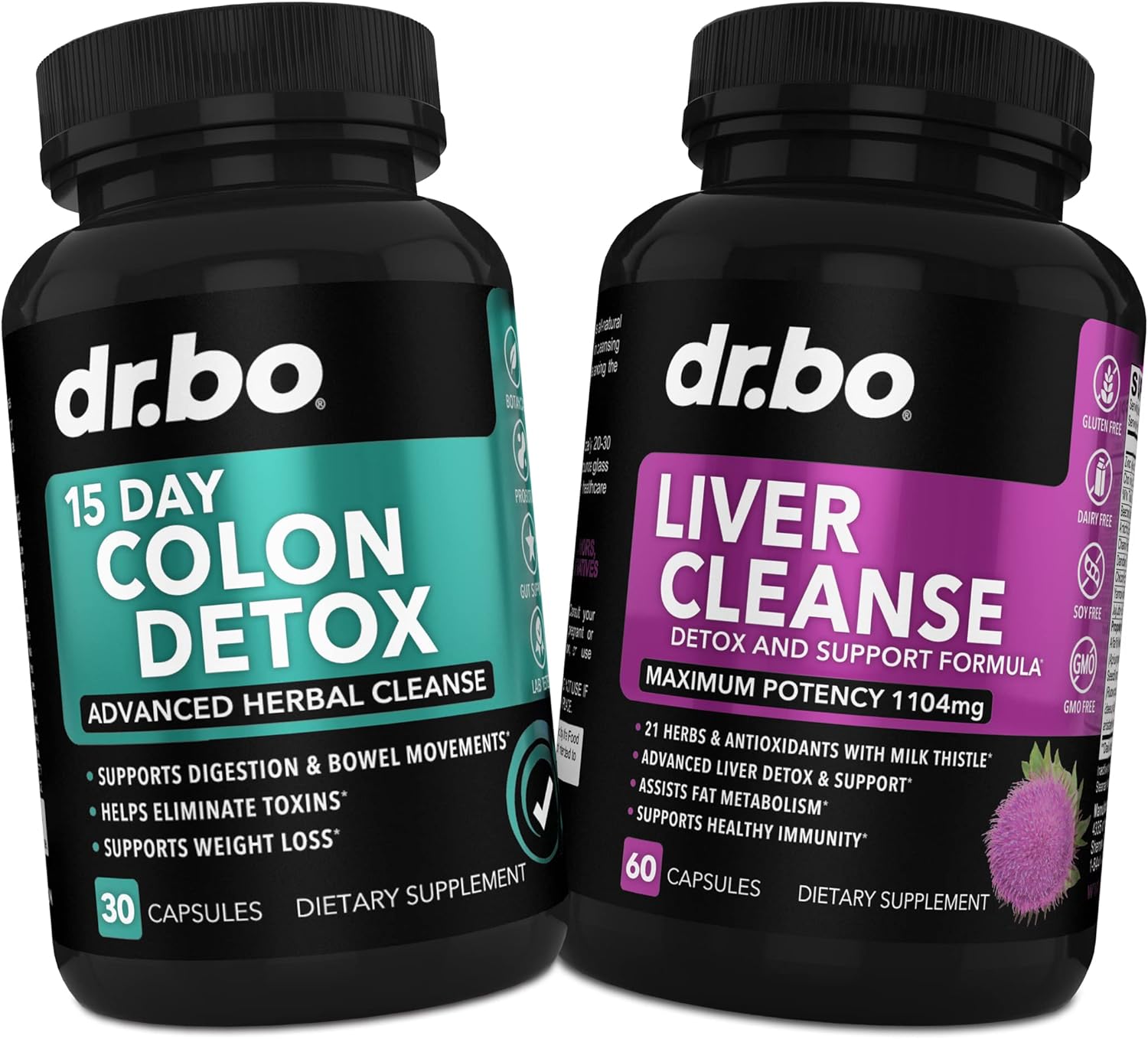 Colon & Liver Cleanse Detox Support Supplement 15 Day