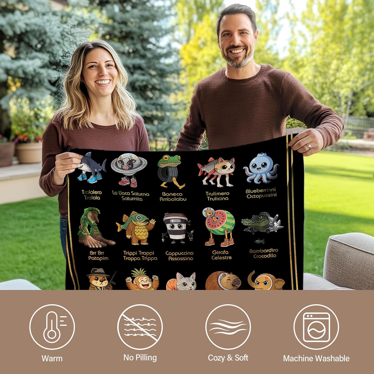 Funny Cartoon Blanket, Soft Flannel Throw Blanket for Women Men, Novelty Gifts for Teens Adults, Soft Cozy Throw Blankets for Bed Couch Sofa 60"x80"