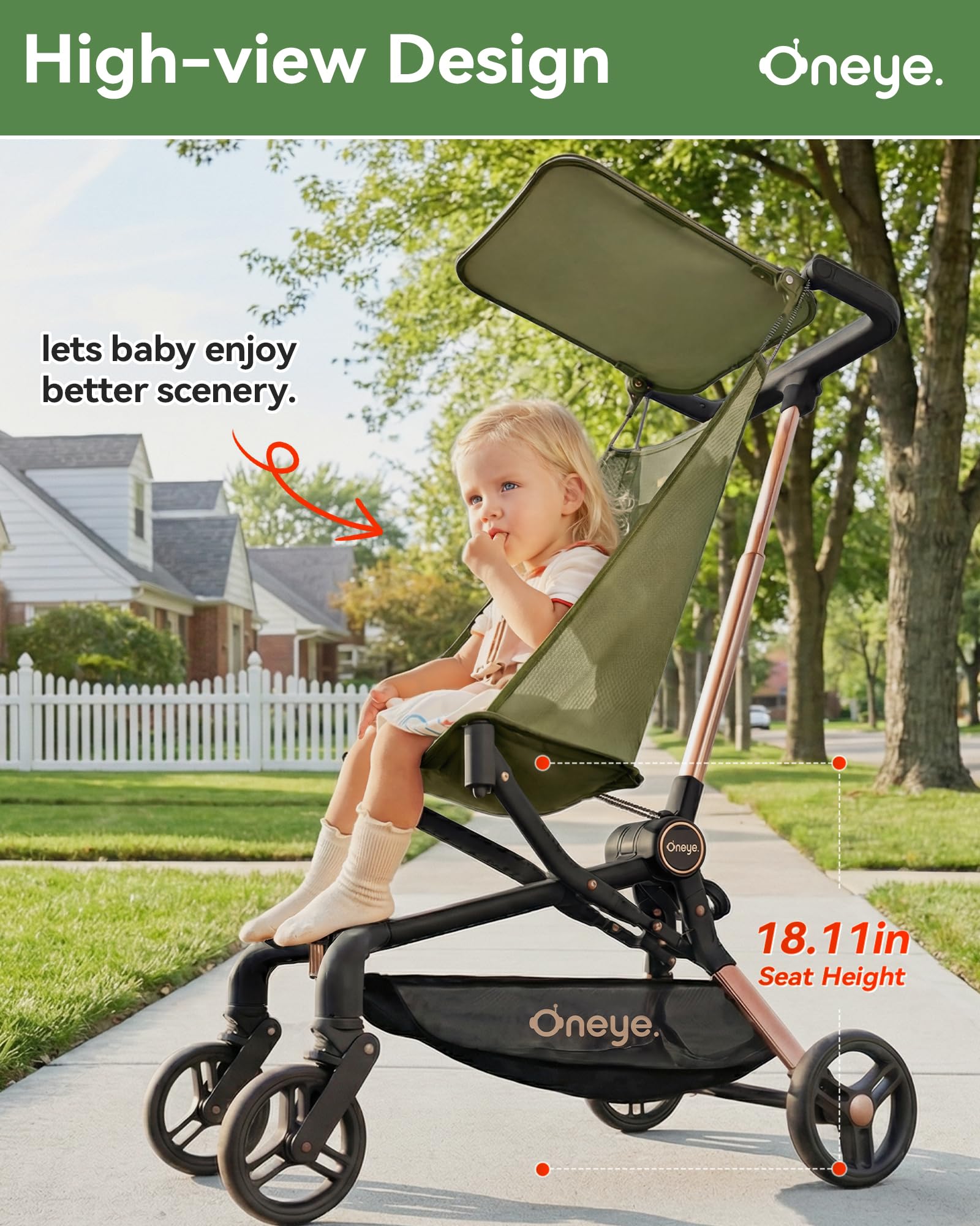 Travel Stroller for Airplane, Ultra Lightweight Baby Stroller for Toddlers