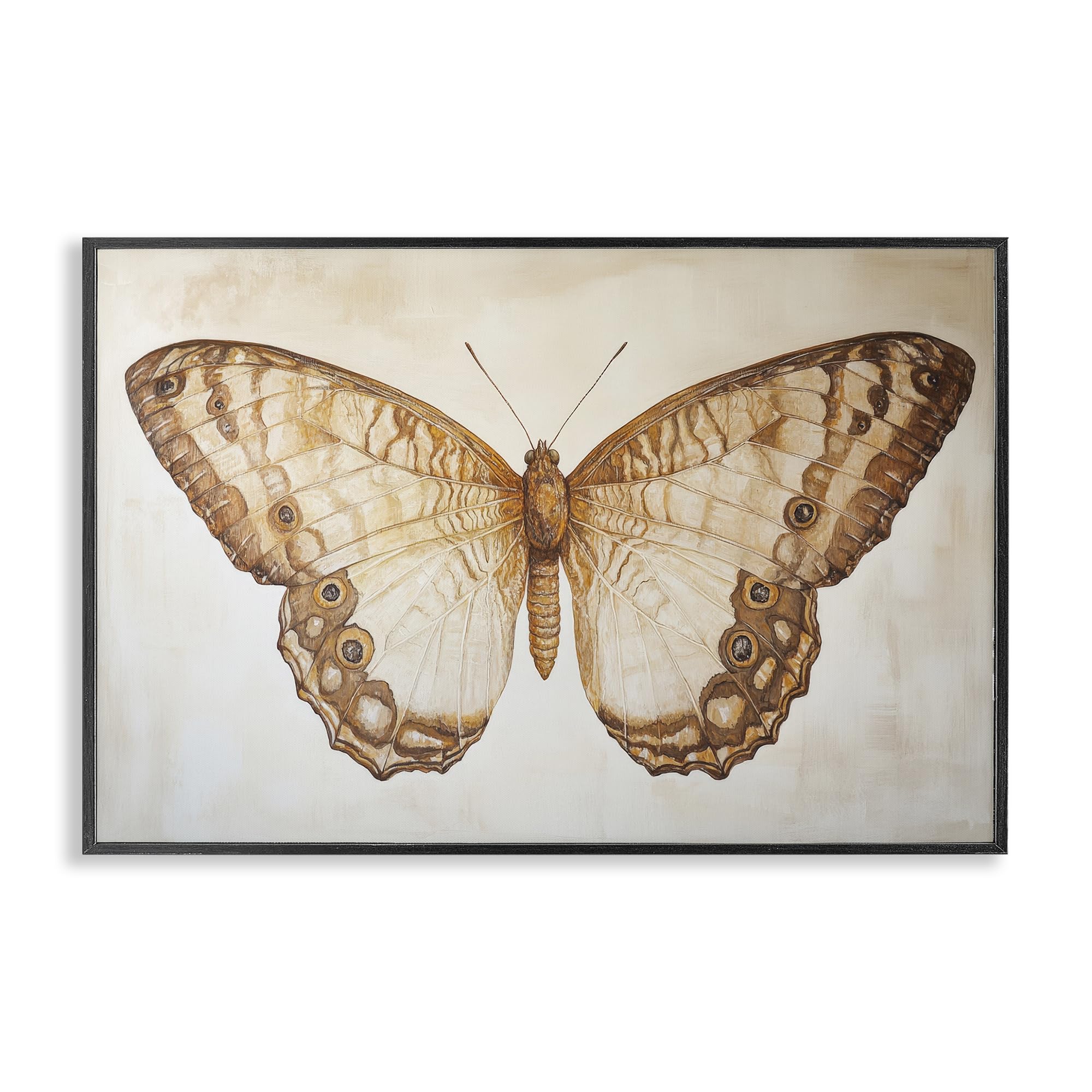 Mite illustration vintage sépia Stupell Industries cadre gris 30x45 cm