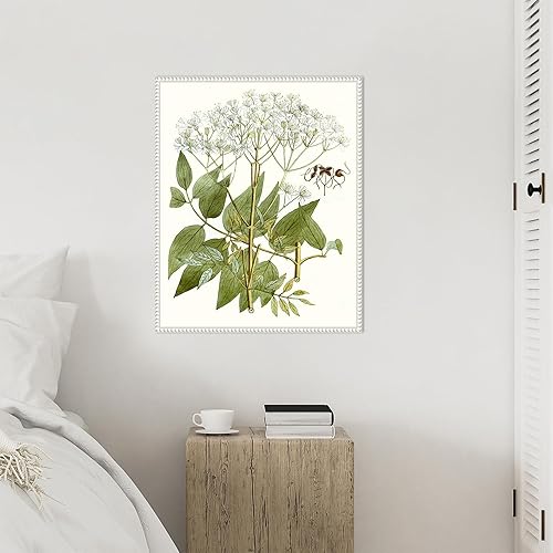 Miniatura 6 de Amanti Art Lienzo enmarcado para pared, 28 x 23 pulgadas, hojas de encaje V, lienzo enmarcado para pared, obras de arte de flores, decoración