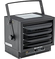 Vista 1 de Comfort Zone Hard-Wired Ceiling Mount Garage Electric Space Heater, Fan-Forced, 5,000 watt, 240 volt, Overheat Protection, Thermal Cut-Out Switch