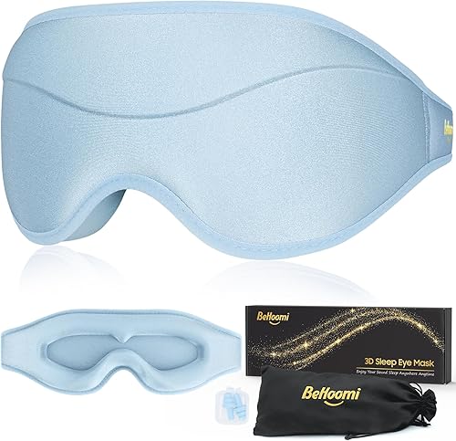 Máscara para dormir, antifaz de alta calidad para dormir, oscurecimiento total, comodidad suave superior, máscara de dormir de diseño ergonómico 3D