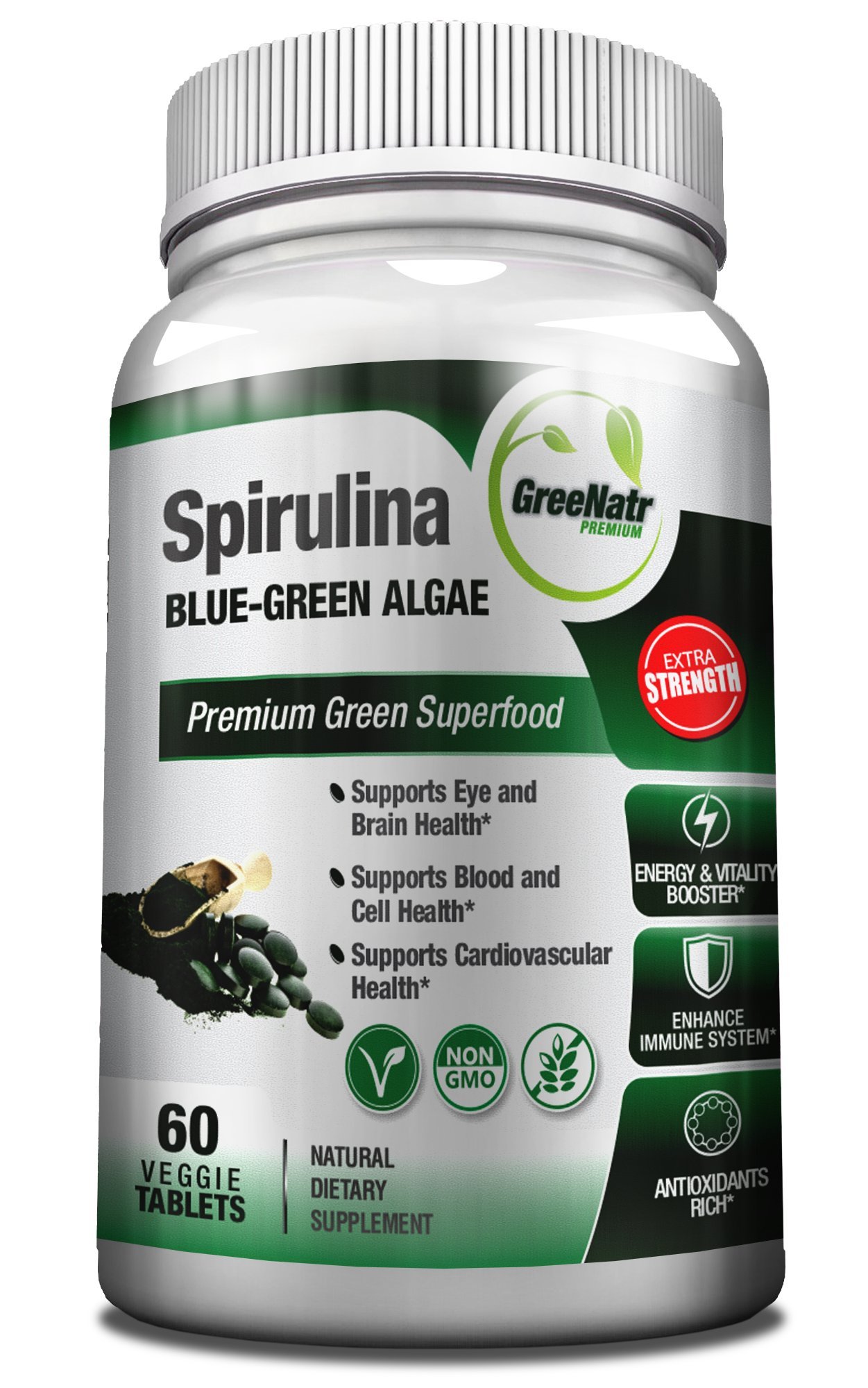 Buy Spirulina s Blue Green Algae Pills Veggie Formula/Non GMO